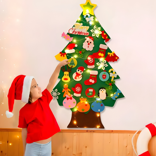 Christmas Felt Tree Children Learning Game Ornament Decoration Tree