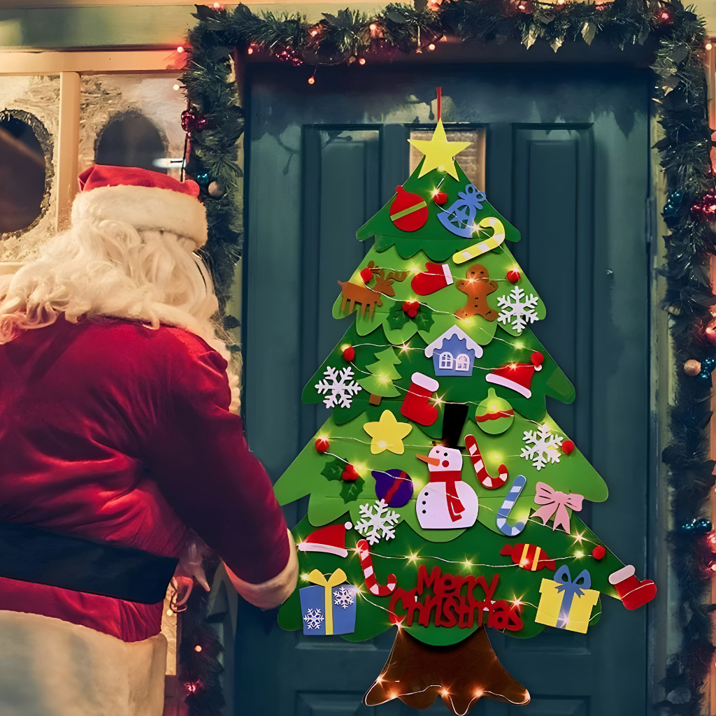 Christmas Felt Tree Children Learning Game Ornament Decoration Tree