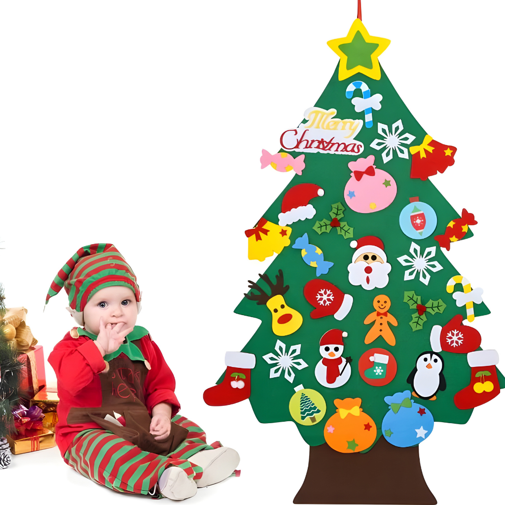 Christmas Felt Tree Children Learning Game Ornament Decoration Tree