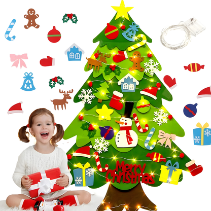 Christmas Felt Tree Children Learning Game Ornament Decoration Tree