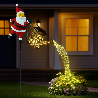 Weihnachten Solar Lichterkette Außen Garten Deko Laterne Santa