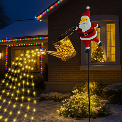 Weihnachten Solar Lichterkette Außen Garten Deko Laterne Santa
