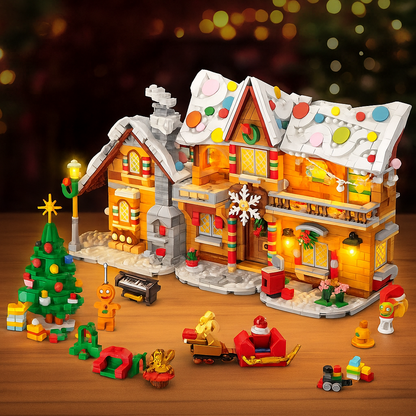 Christmas Toy House Kit Gift Set Children Learning Game