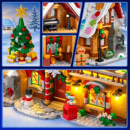 Christmas Toy House Kit Gift Set Children Learning Game