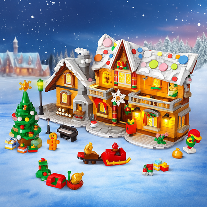 Christmas Toy House Kit Gift Set Children Learning Game