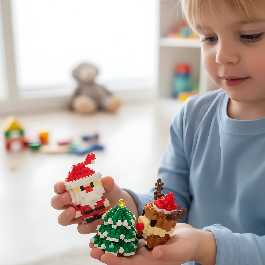 Christmas Toy Mini Building Blocks Set Decorative Figures