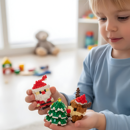 Christmas Toy Mini Building Blocks Set Decorative Figures