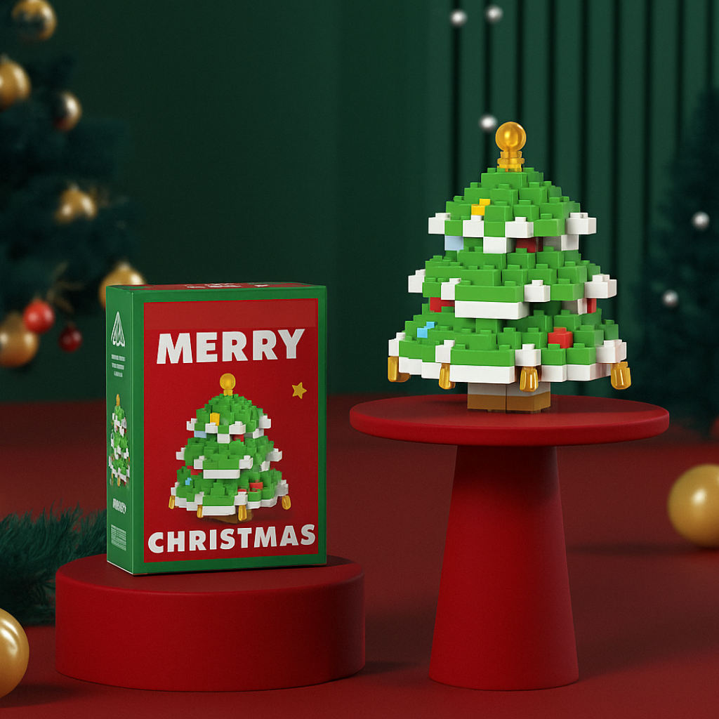 Christmas Toy Mini Building Blocks Set Decorative Figures