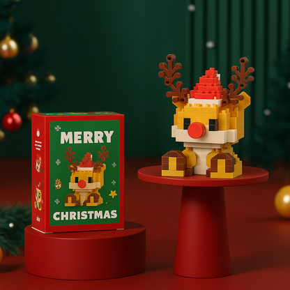 Christmas Toy Mini Building Blocks Set Decorative Figures