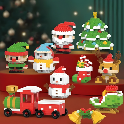 Christmas Toy Mini Building Blocks Set Decorative Figures