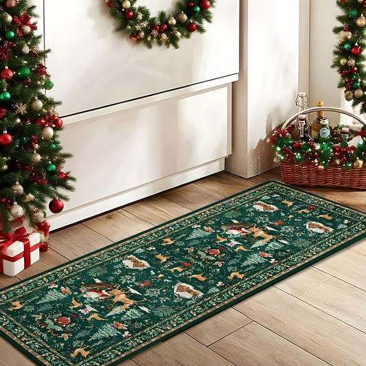 Christmas Carpet Runner Design Non-Slip Home Decor