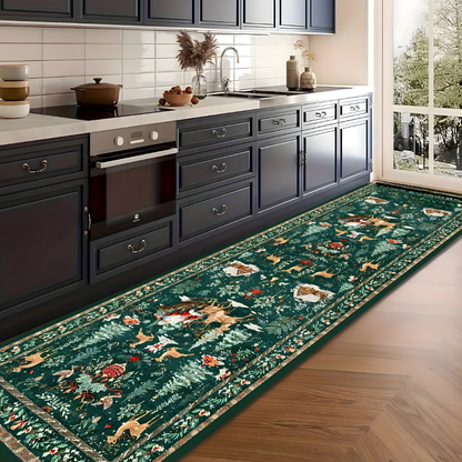 Weihnachtlicher Teppich Läufer Design Rutschfest Wohnkultur