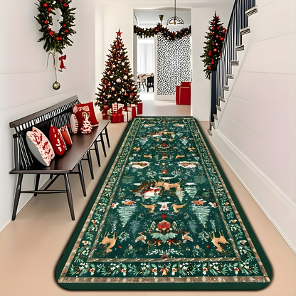 Weihnachtlicher Teppich Läufer Design Rutschfest Wohnkultur