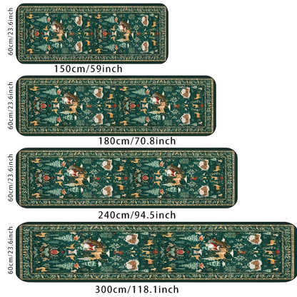 Weihnachtlicher Teppich Läufer Design Rutschfest Wohnkultur