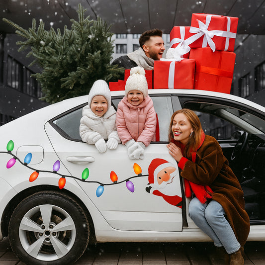 Weihnachts Deko Auto Magnetisch Reflektierende Lichter Set Außen