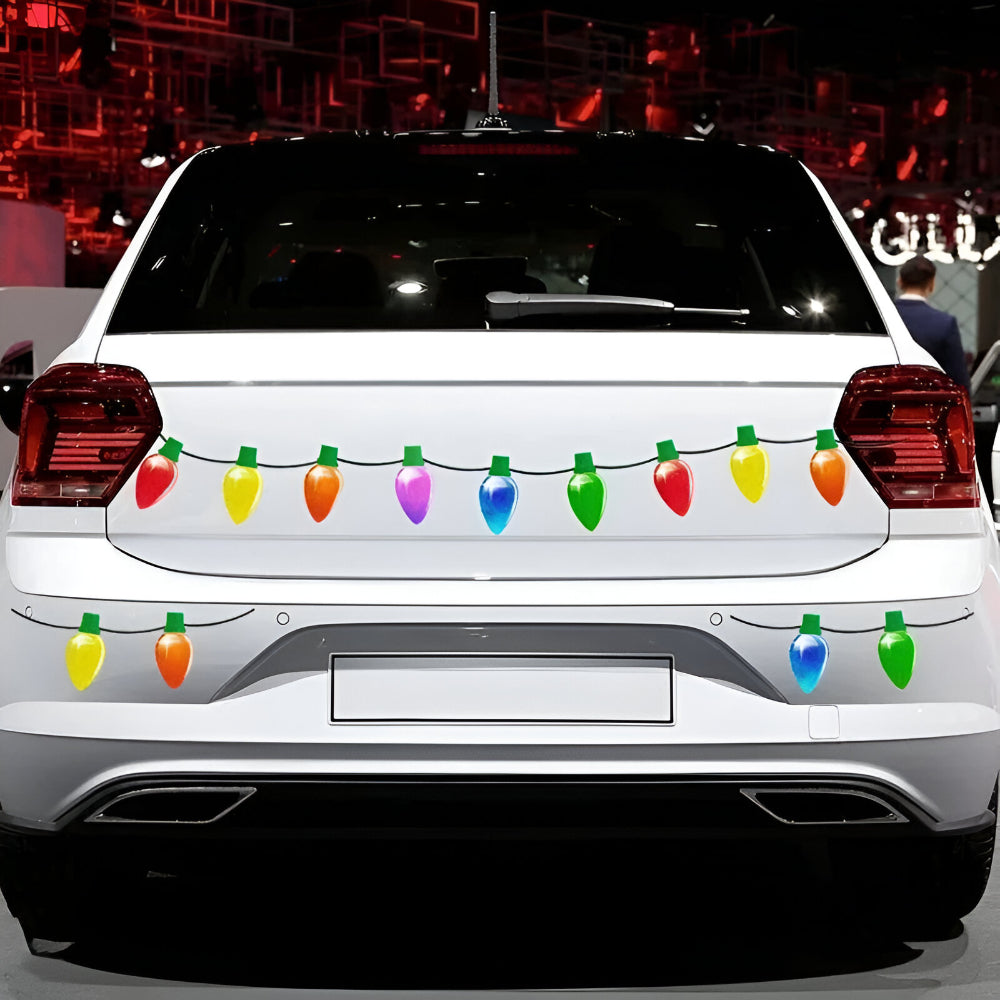 Weihnachts Deko Auto Magnetisch Reflektierende Lichter Set Außen