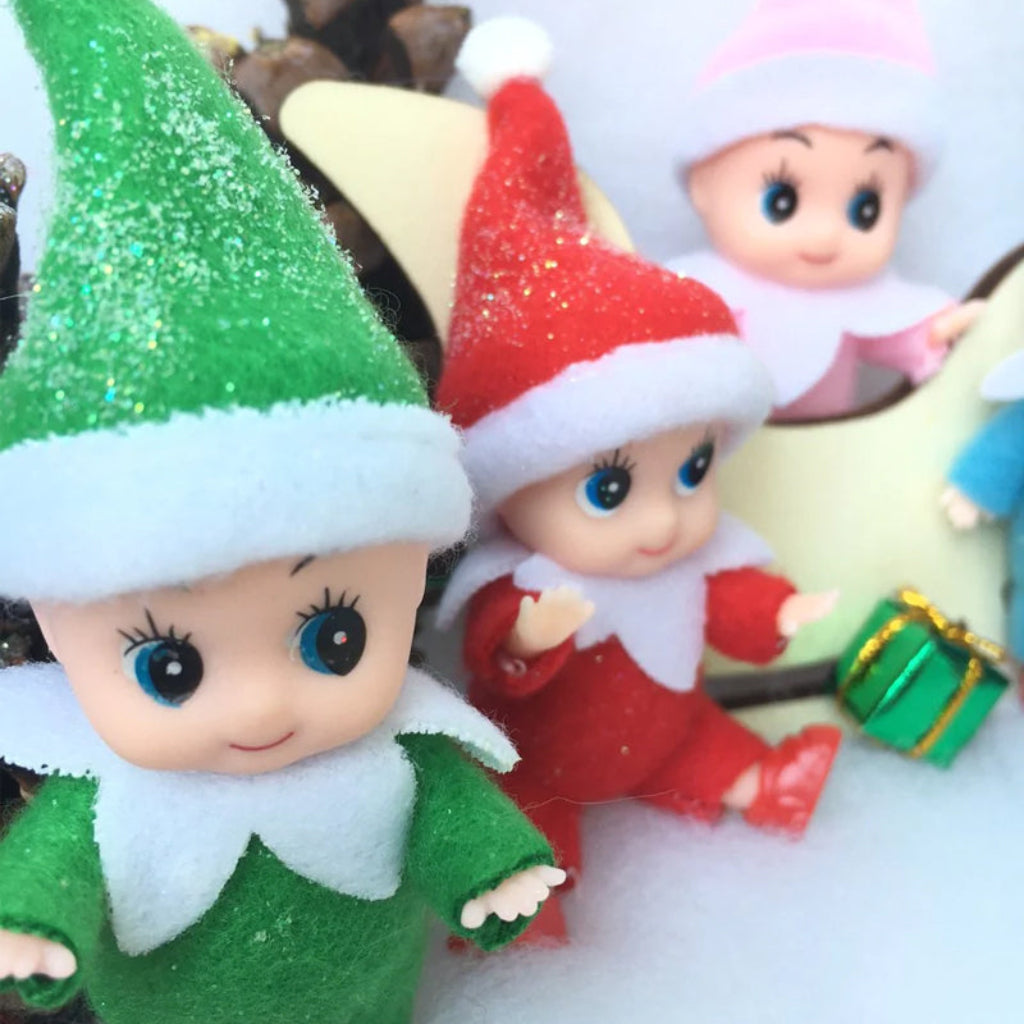 Weihnachtsdeko Elf Puppe Mini Dekoration für Kinder und Familie 4