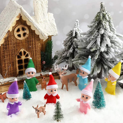 Weihnachtsdeko Elf Puppe Mini Dekoration für Kinder und Familie 5