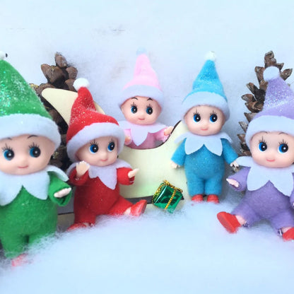 Weihnachtsdeko Elf Puppe Mini Dekoration für Kinder und Familie 7