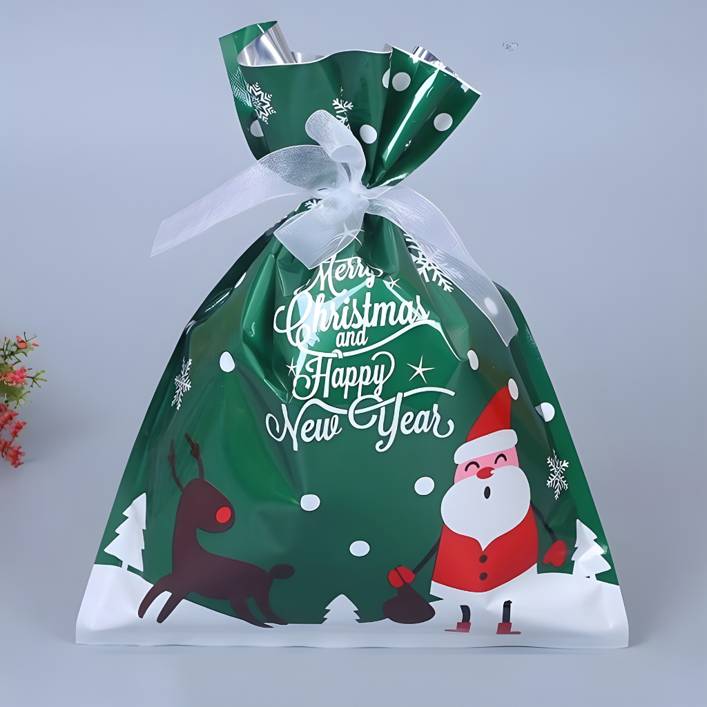 Weihnachts Geschenkbeutel Wiederverwendbar Aluminiumfolie Geschenktasche