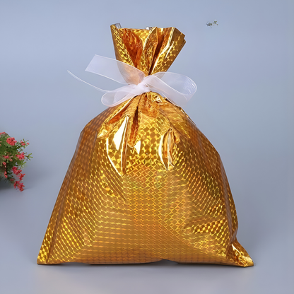 Weihnachts Geschenkbeutel Wiederverwendbar Aluminiumfolie Geschenktasche
