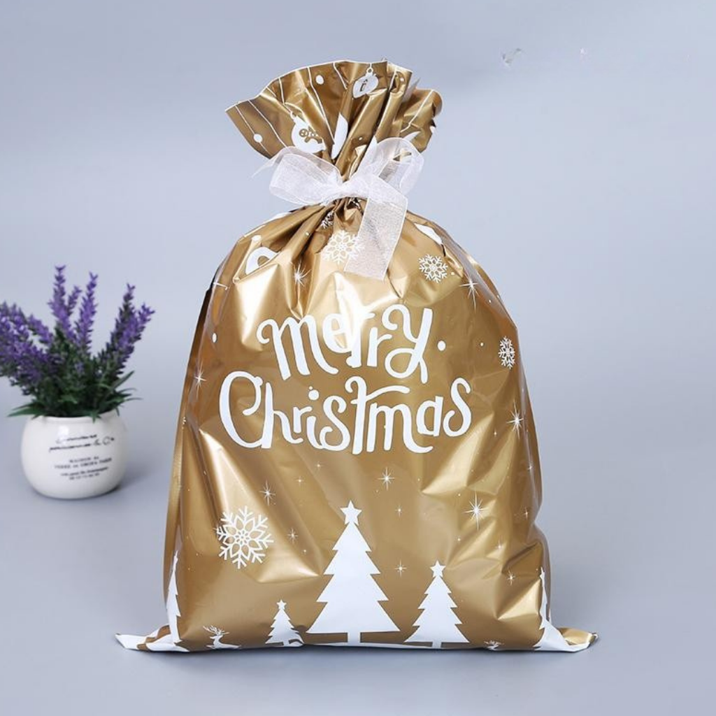 Weihnachts Geschenkbeutel Wiederverwendbar Aluminiumfolie Geschenktasche