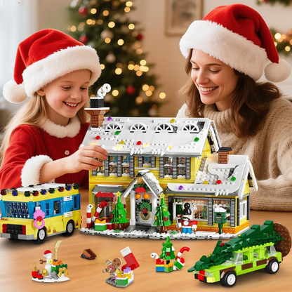 Weihnachts Haus Bausatz Licht Winter Dorf Spielzeug Geschenk