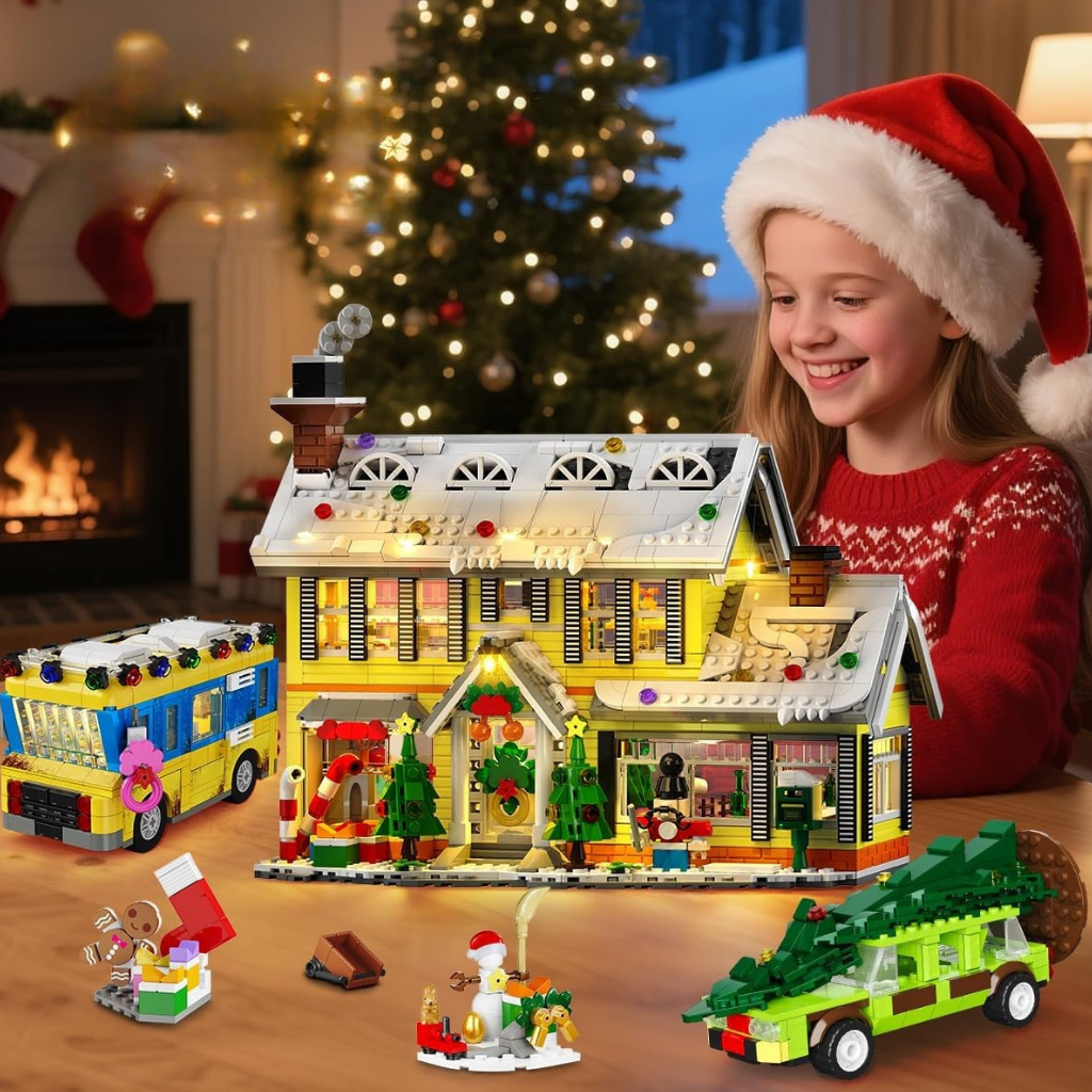 Weihnachts Haus Bausatz Licht Winter Dorf Spielzeug Geschenk