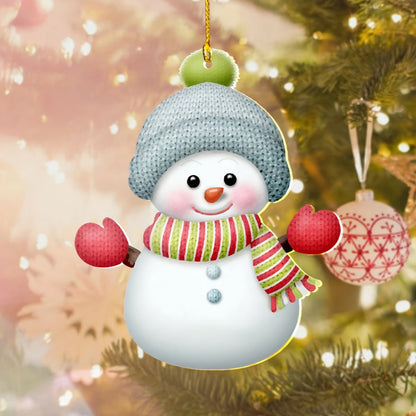 Weihnachtsanhänger Personalisiert Schneemann Kunststoff Deko