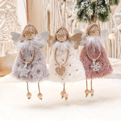 Christmas Ornament Fabric Angel Decoration Hanging Figure Set