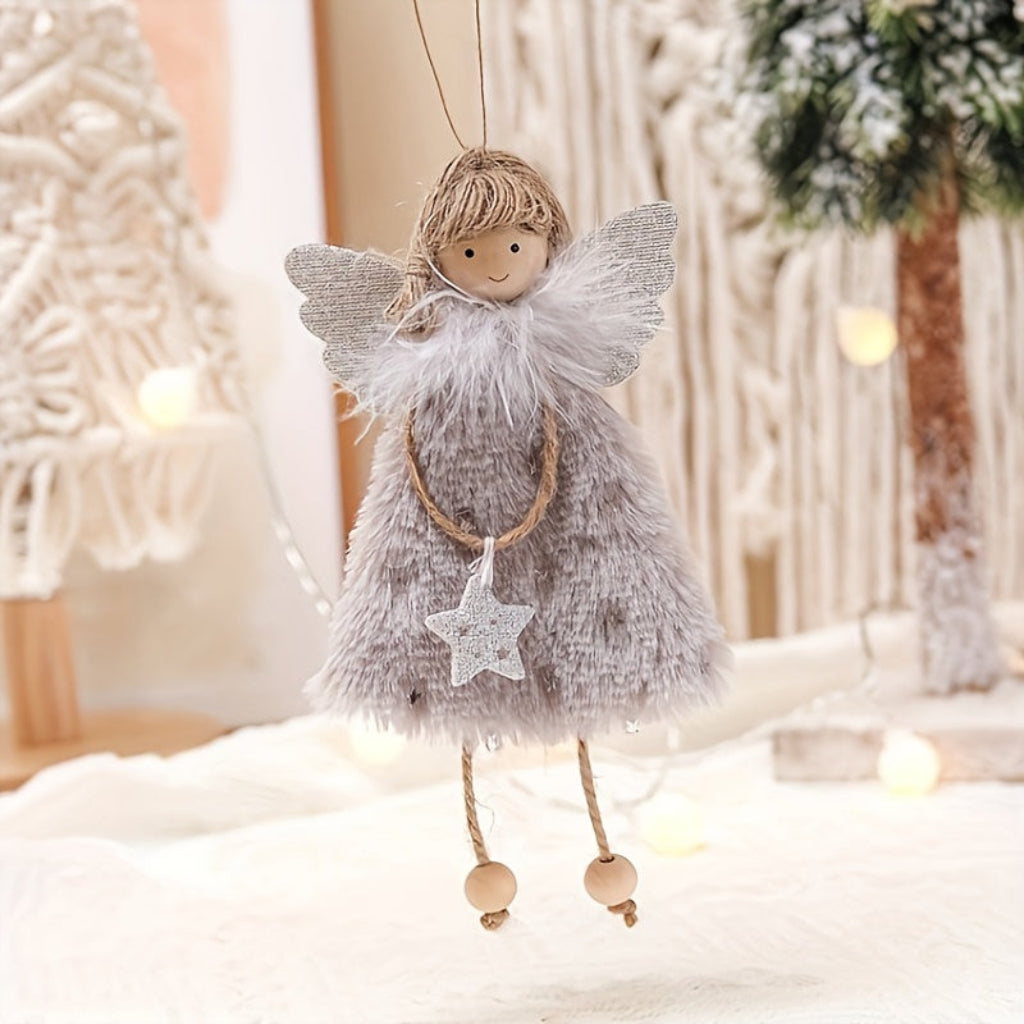Christmas Ornament Fabric Angel Decoration Hanging Figure Set