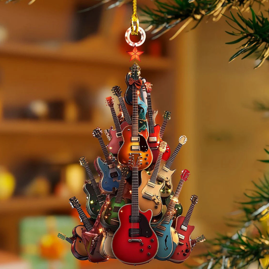 Weihnachtsbaum Anhänger Gitarren Weihnachts Ornament Handgemacht Akryl