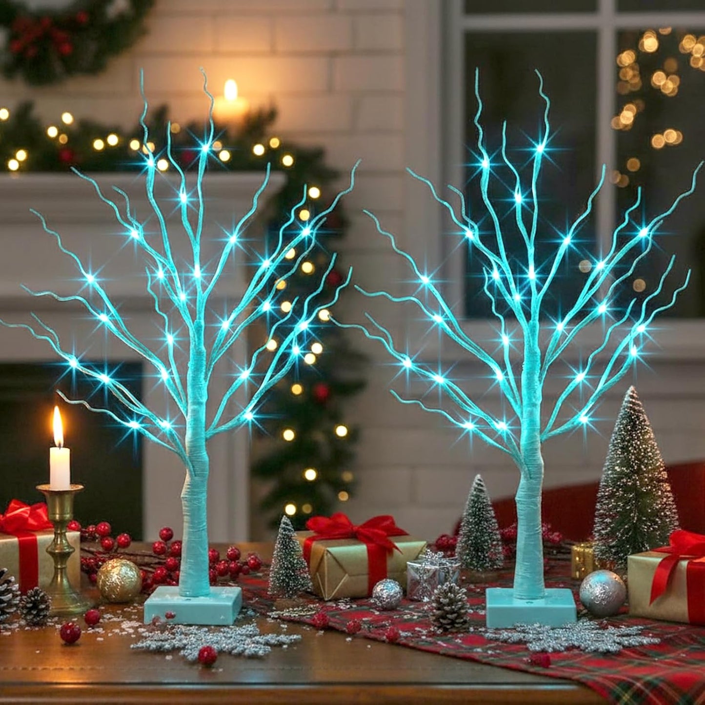 Weihnachtsbaum Deko Birkenbaum LED Lichtbaum Tischdeko