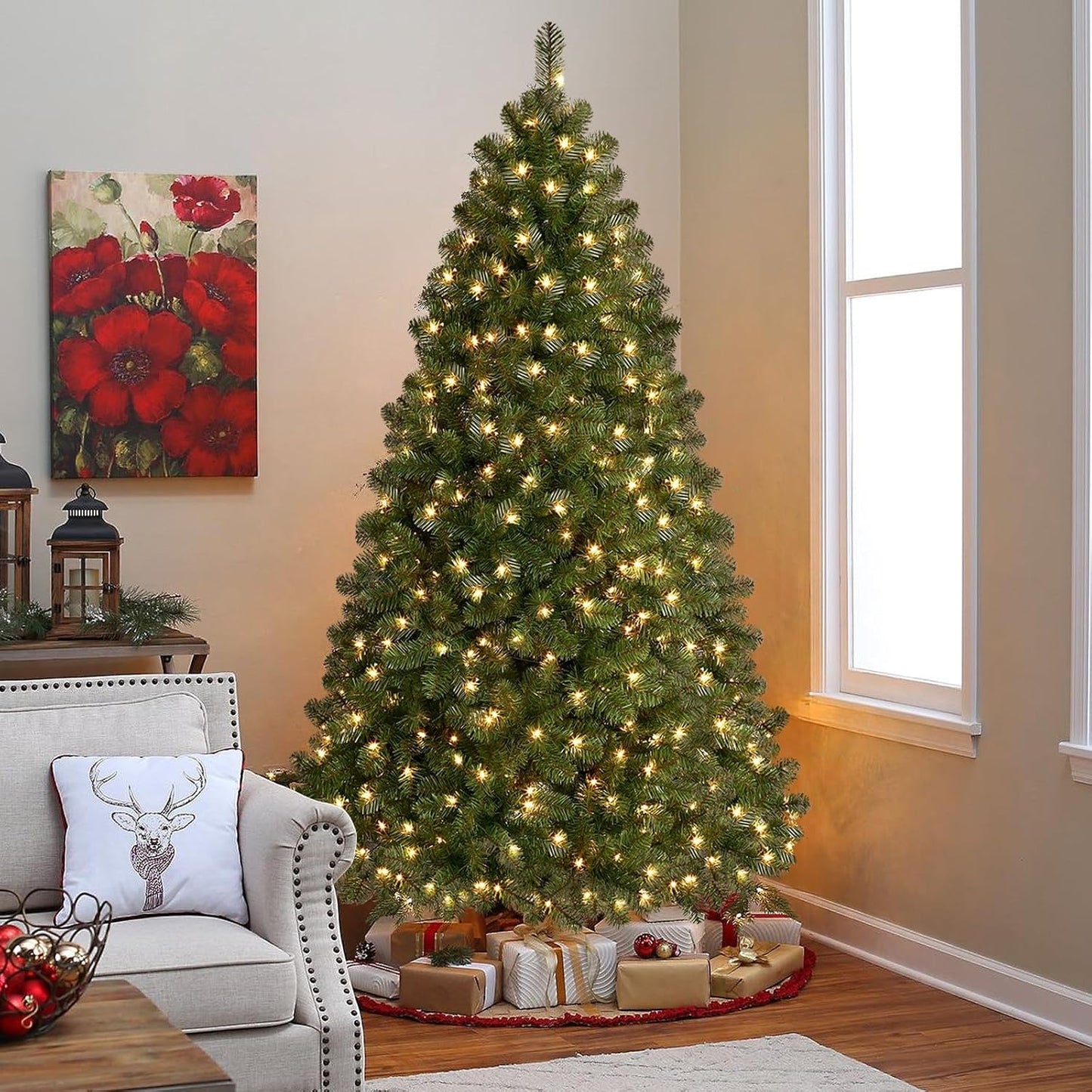 Weihnachtsbaum Künstlich PVC Prelit Indoor Deko Baumset