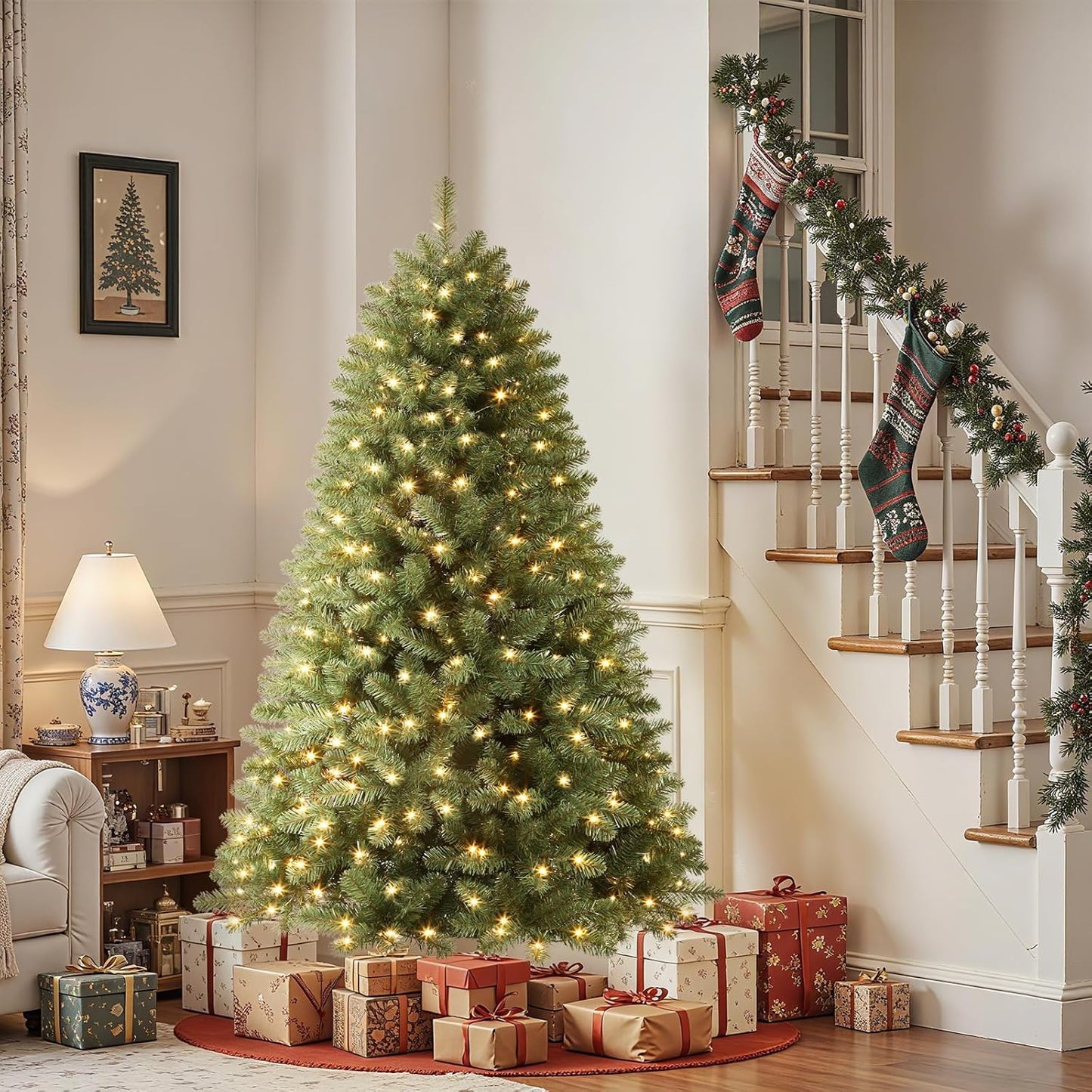 Weihnachtsbaum Künstlich PVC Prelit Indoor Deko Baumset