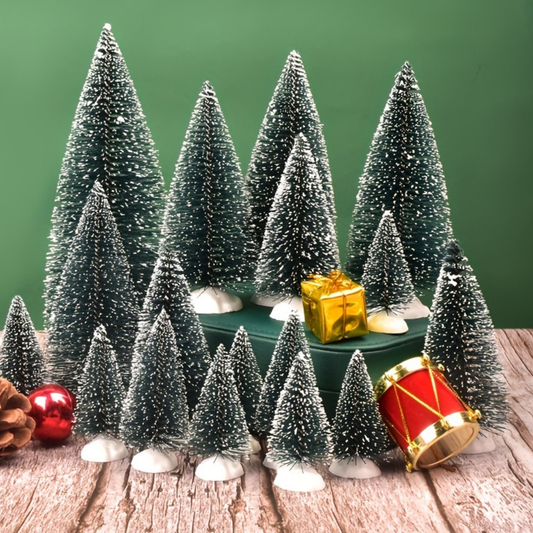 Weihnachtsbaum Set Mini Künstliche Tannen Winter Dekoration