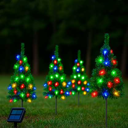 Weihnachtsbaum Solar LED Gartenbeleuchtung Außen Deko Set