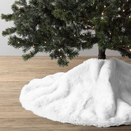 Christmas Tree Skirt Fluffy Polyester Classic Christmas Decoration