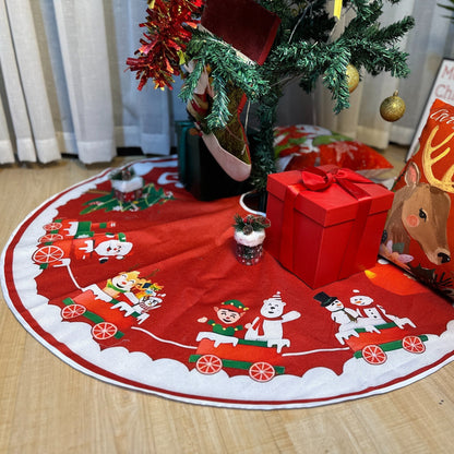 Weihnachtsbaumdecke Polyester Santa Motiv Festliche Weihnachtsdeko