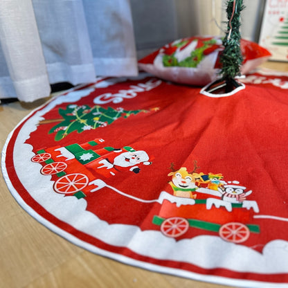 Weihnachtsbaumdecke Polyester Santa Motiv Festliche Weihnachtsdeko