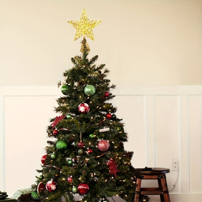 Christmas Tree Topper Star Metal LED Illuminated Festive Decoration
