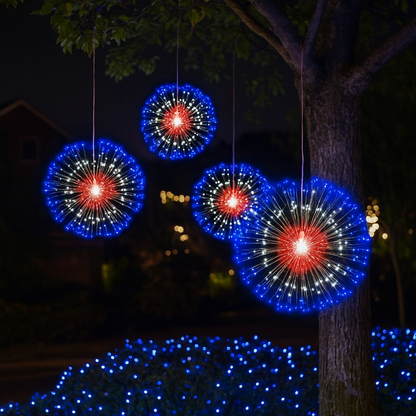 Christmas lighting outdoor LED fireworks lights dimmable USB