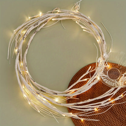 Weihnachtsbeleuchtung Außen LED Zweig Lichterkette Batteriebetrieben