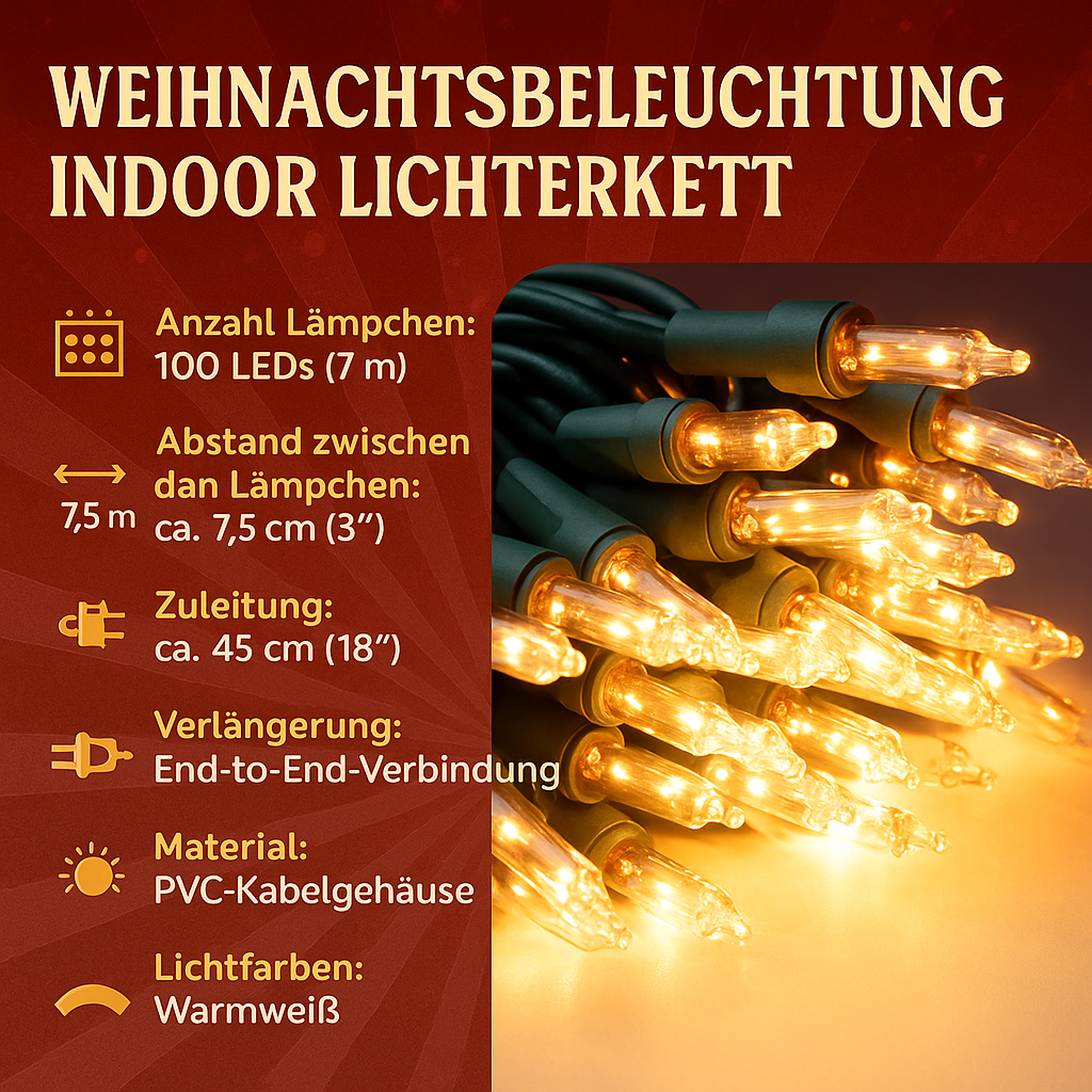 Weihnachtsbeleuchtung Indoor Lichterkette Weihnachtsdeko Beleuchtung
