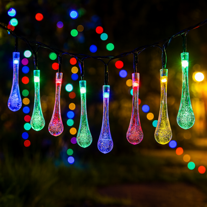 Weihnachtsbeleuchtung LED Gartenbeleuchtung Outdoor Tropfen Lichterkette