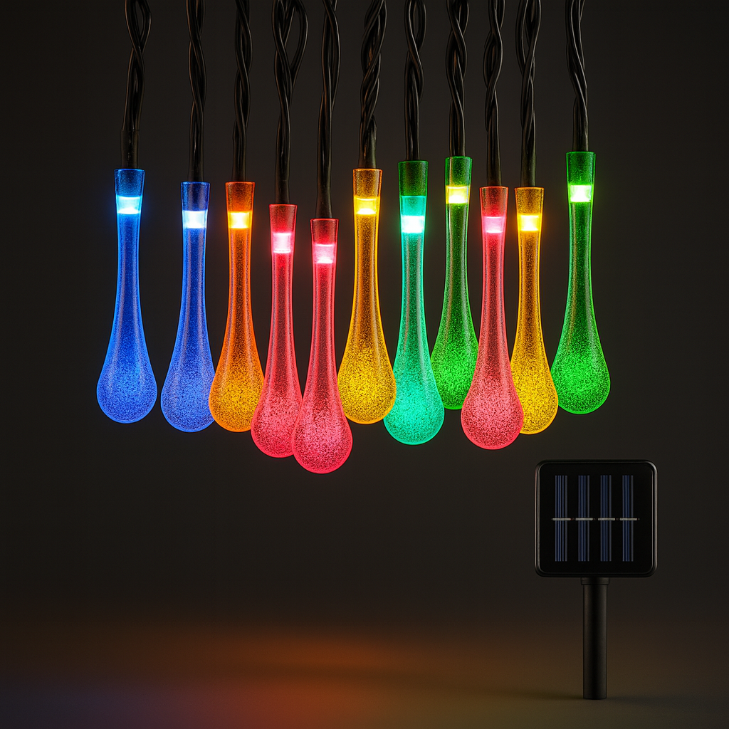 Weihnachtsbeleuchtung LED Gartenbeleuchtung Outdoor Tropfen Lichterkette