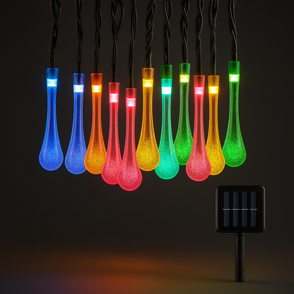 Weihnachtsbeleuchtung LED Gartenbeleuchtung Outdoor Tropfen Lichterkette