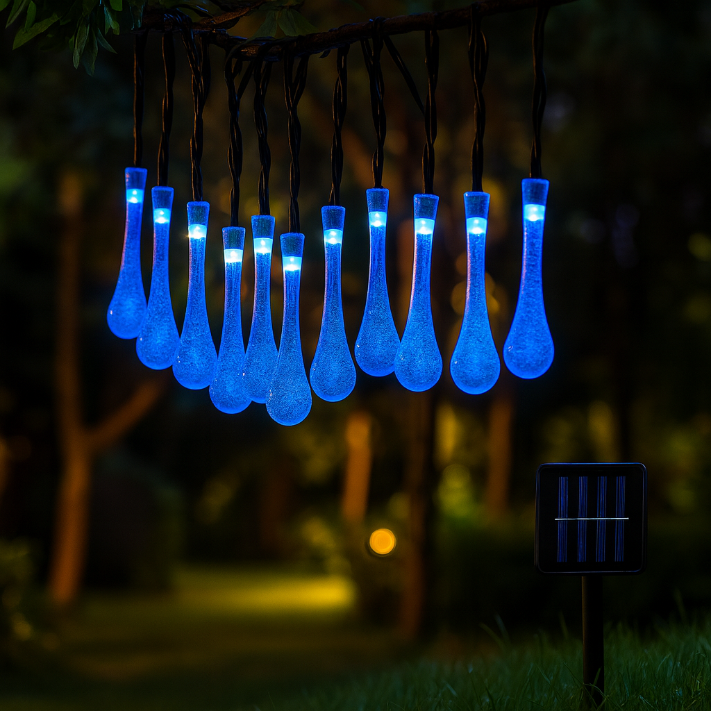 Weihnachtsbeleuchtung LED Gartenbeleuchtung Outdoor Tropfen Lichterkette