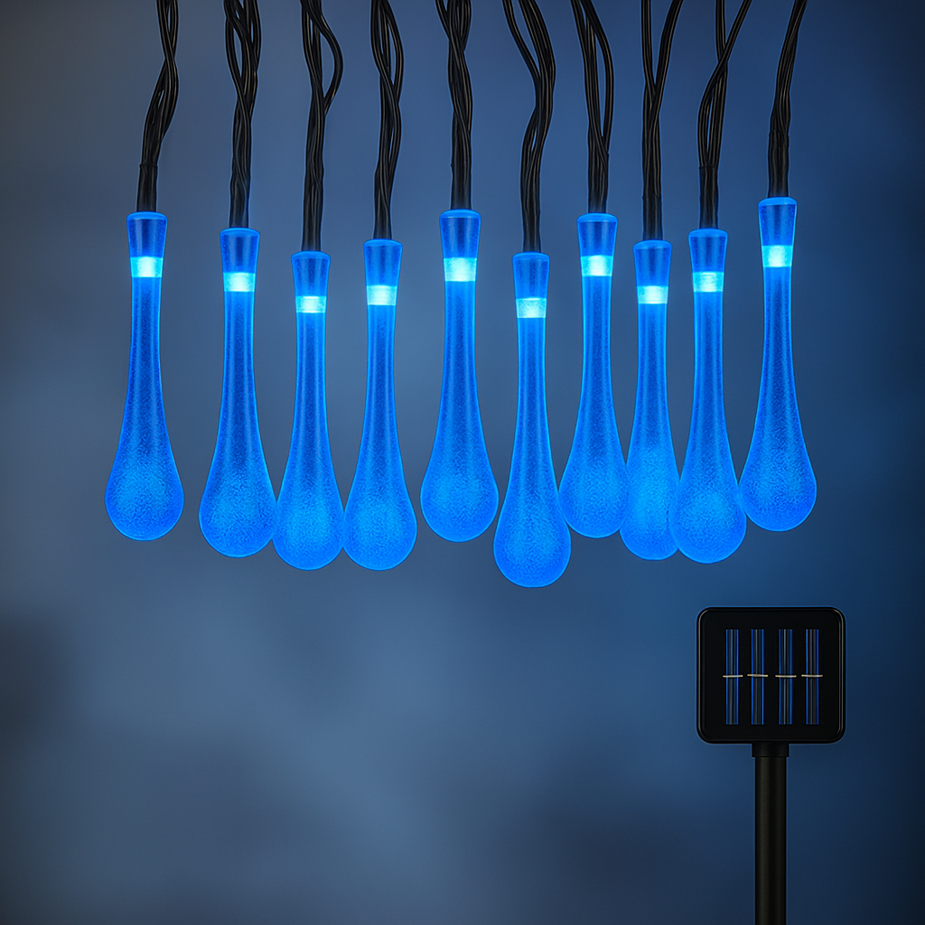 Weihnachtsbeleuchtung LED Gartenbeleuchtung Outdoor Tropfen Lichterkette