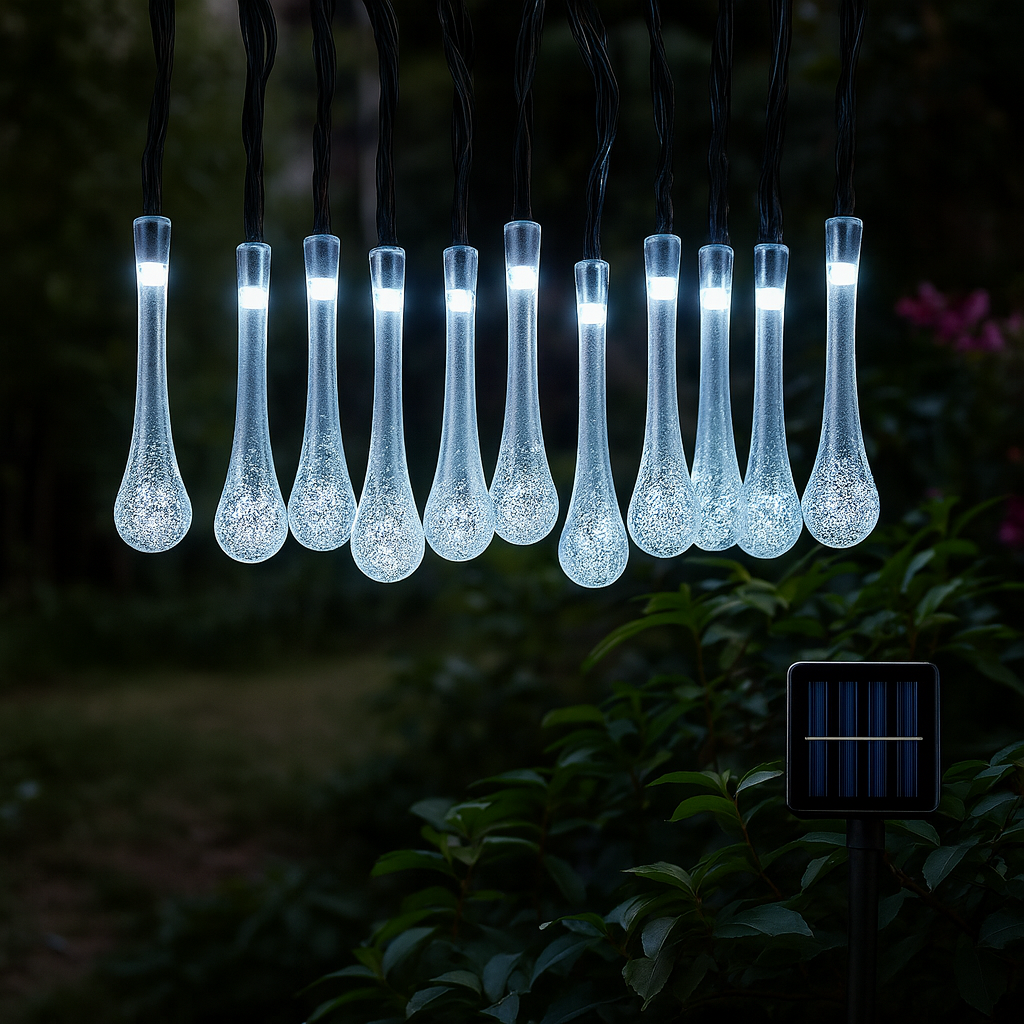 Weihnachtsbeleuchtung LED Gartenbeleuchtung Outdoor Tropfen Lichterkette
